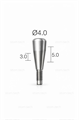 Формирователь десны Dentium Implantium, Superline, D=4 G/H=3 H=5 10047